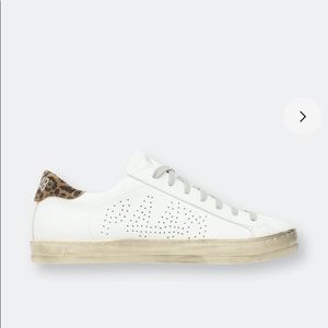 P448 John White/Leopard Print Sneakers